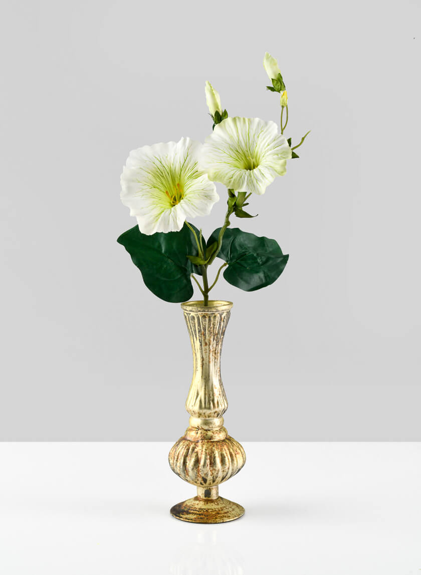 7in Tall Gold Diamond Glass Bud Vase Decor Jamaligarden