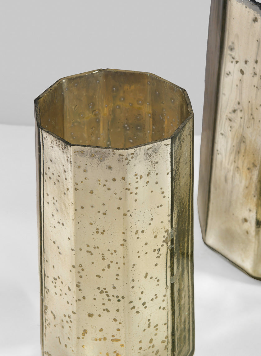 8in Tall Behram Old Silver Mercury Glass Vase Decor Jamaligarden
