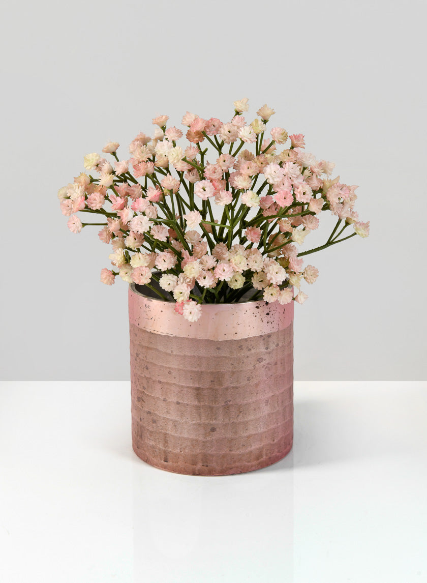 4in Tall Tromso Matte Rose Glass Cylinder Decor Jamaligarden