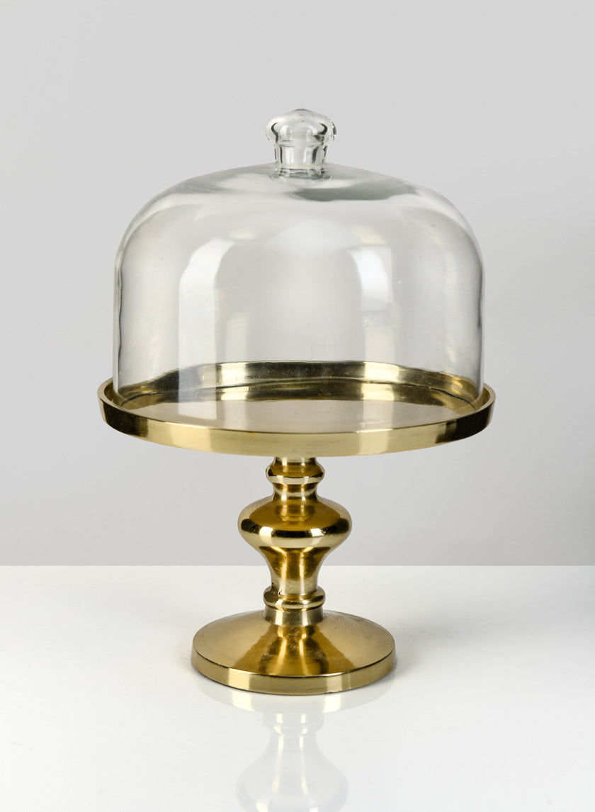 11in Tall Glass Dome With Gold Stand Decor Jamaligarden