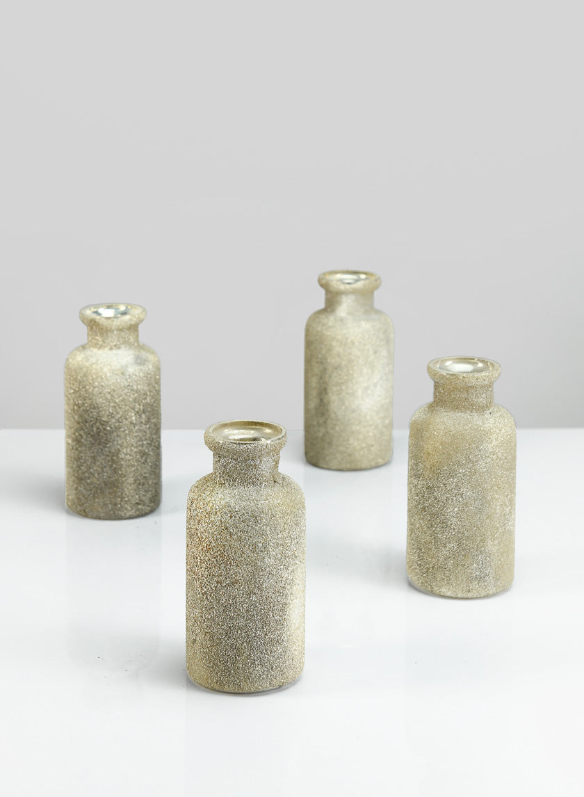 4.5in Tall Harem Gilded Glass Mini Bottle Decor Jamaligarden
