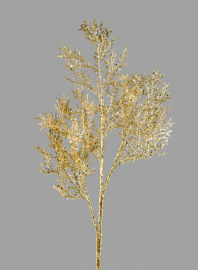 32in Glittered Gold Fern Spray Decor Jamaligarden