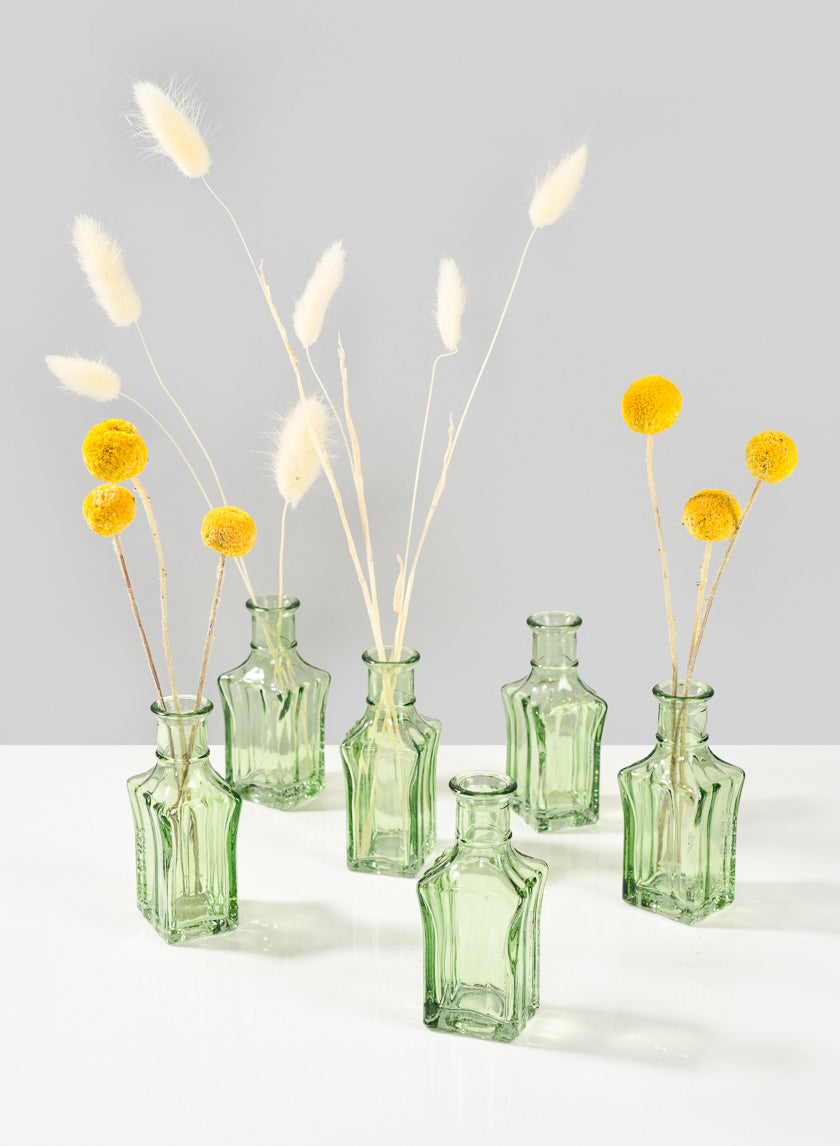Mexican Green Glass Bud Glass Vases Decor Jamaligarden