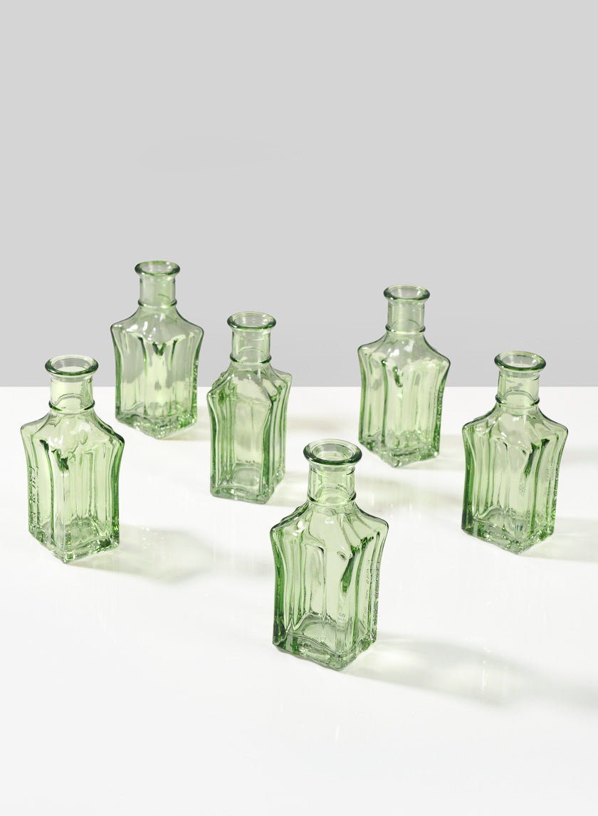 Mexican Green Glass Bud Glass Vases Decor Jamaligarden