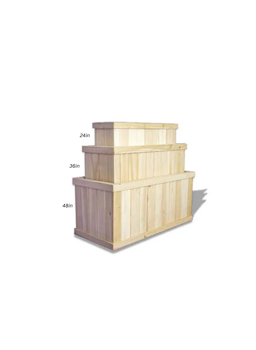 Natural Cedar Rectangular Deck Planters Decor Jamaligarden