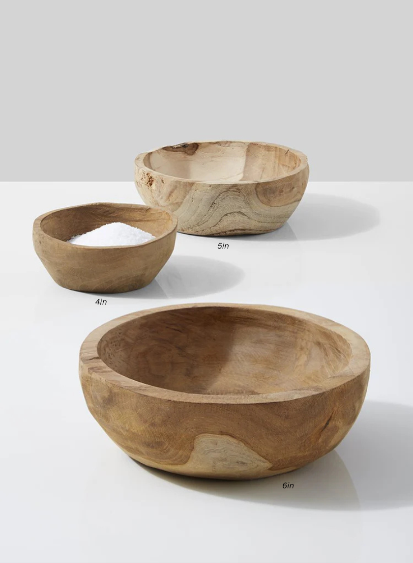 Teak Wood Bowls Decor Jamaligarden