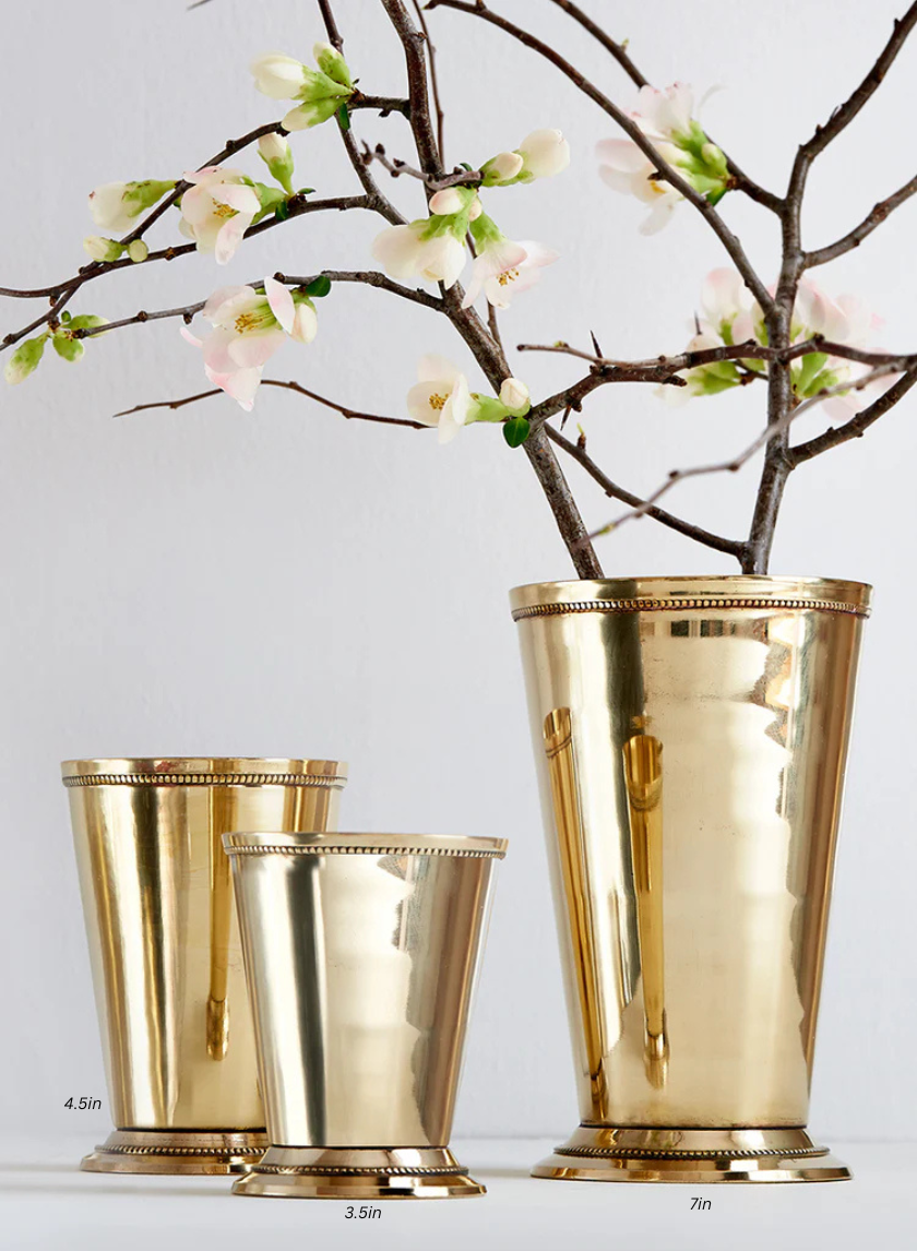 Polished Brass Julep Cups Decor Jamaligarden