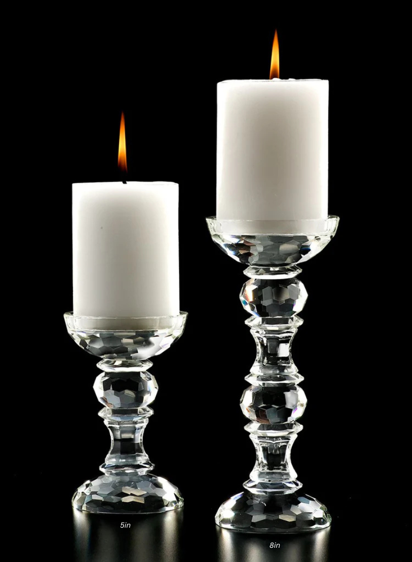 Crystal Pillar Holders Decor Jamaligarden