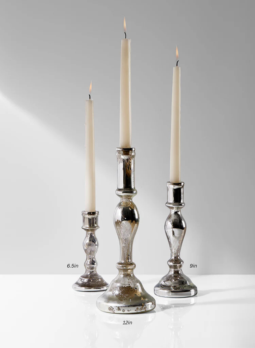 Antique Silver Glass Candlesticks Decor Jamaligarden