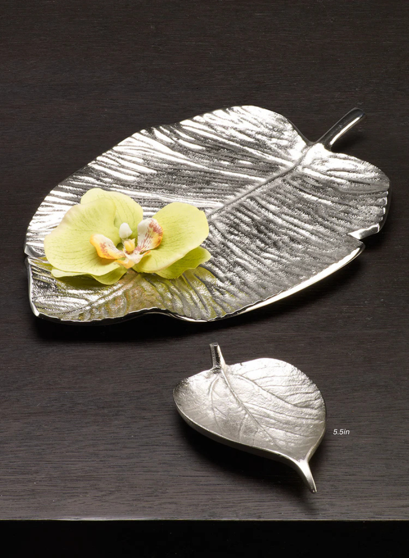 Nickel Leaf Trays Decor Jamaligarden Nickel 5.5in EACH