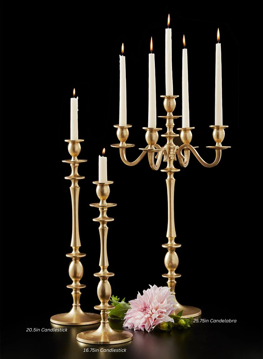 Gold Metal Candle Holders Decor Jamaligarden