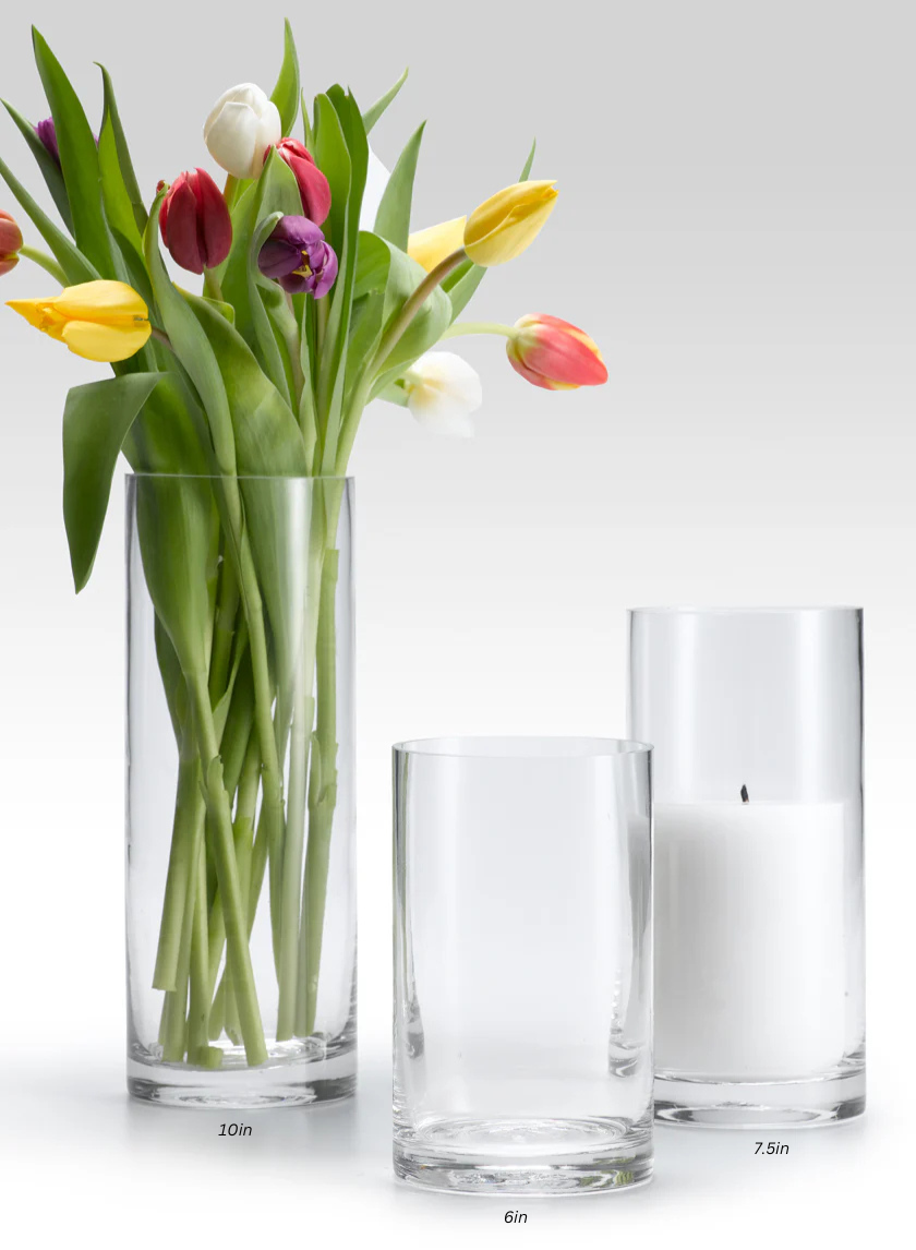 Clear Glass Cylinder Vases Decor Jamaligarden