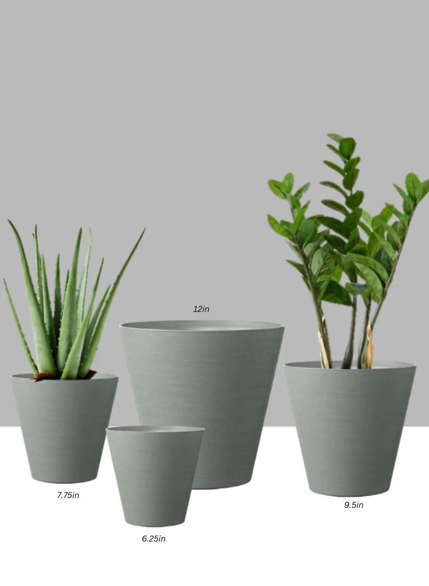Hyde Park Grey Cone Pots Decor Jamaligarden