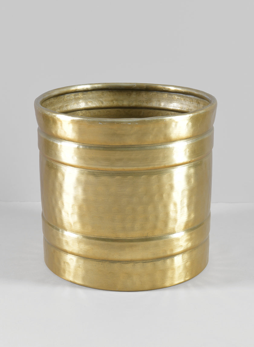 7.5in Tall Arya Iron Antique Gold Cylinder Decor Jamaligarden