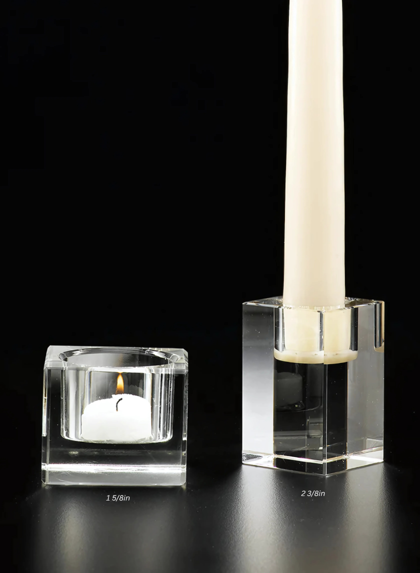 Square Crystal Candleholders Decor Jamaligarden