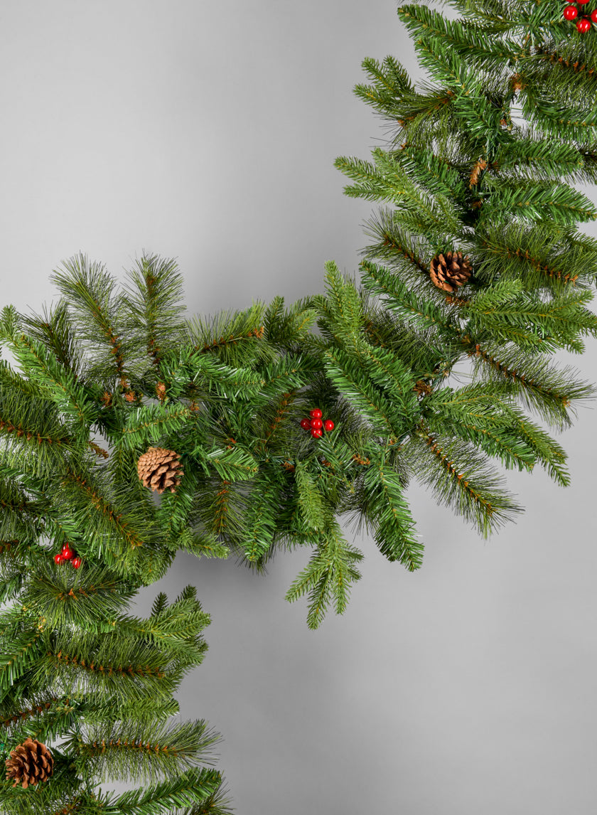 72in Long Northern Pine Garland with Pinecones Decor Jamaligarden