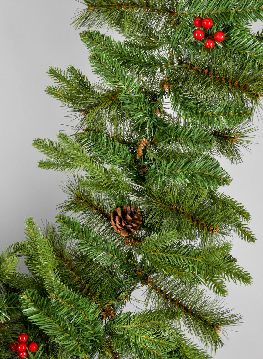 72in Long Northern Pine Garland with Pinecones Decor Jamaligarden