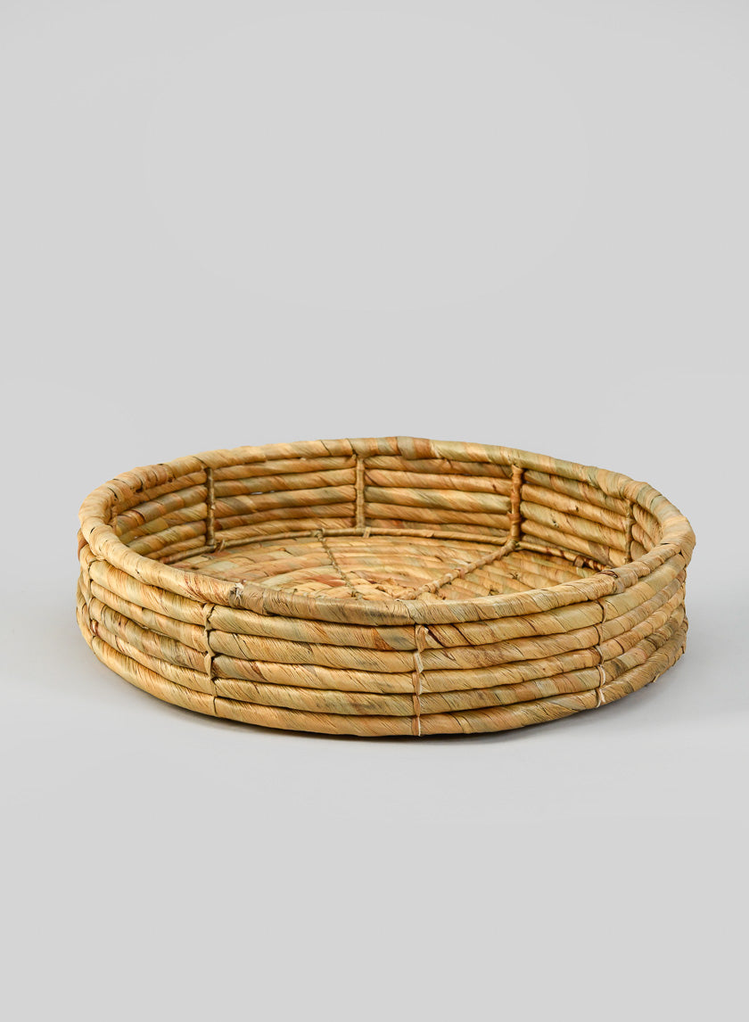 14in Wide Lumpur Water Hyacinth Tray Decor Jamaligarden