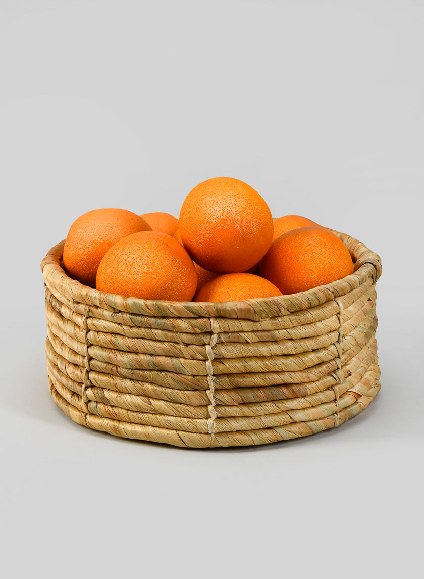 11.75in Wide Malacca Water Hyacinth Basket Decor Jamaligarden