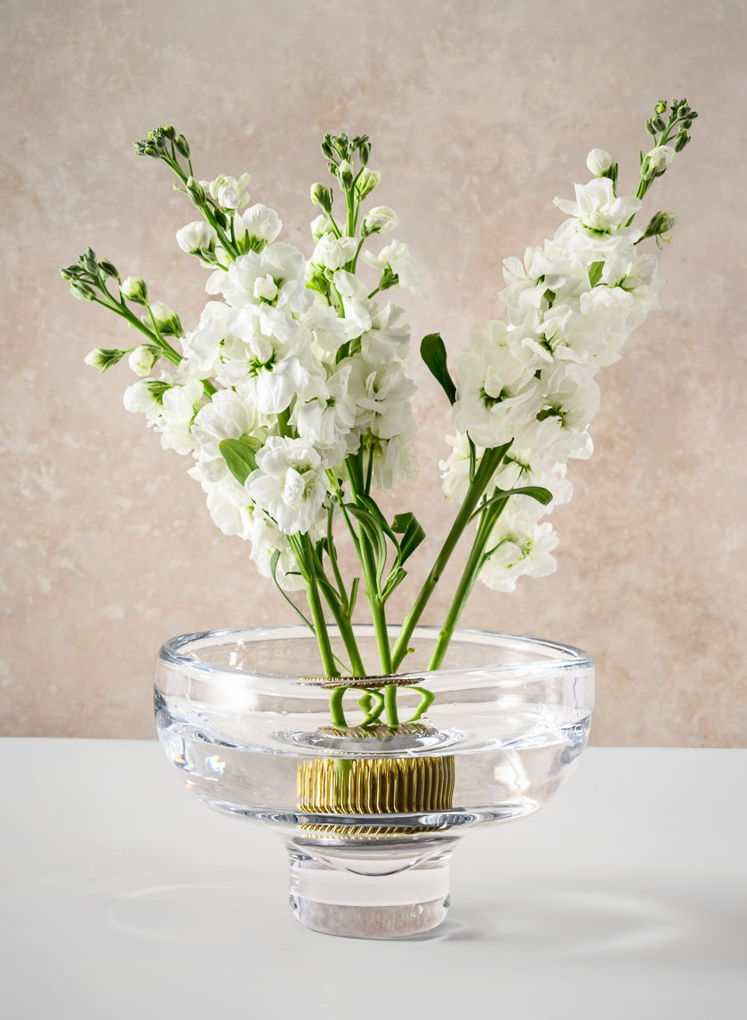 8in Wide Norvege Hand Blown Clear Glass Bowl Decor Jamaligarden