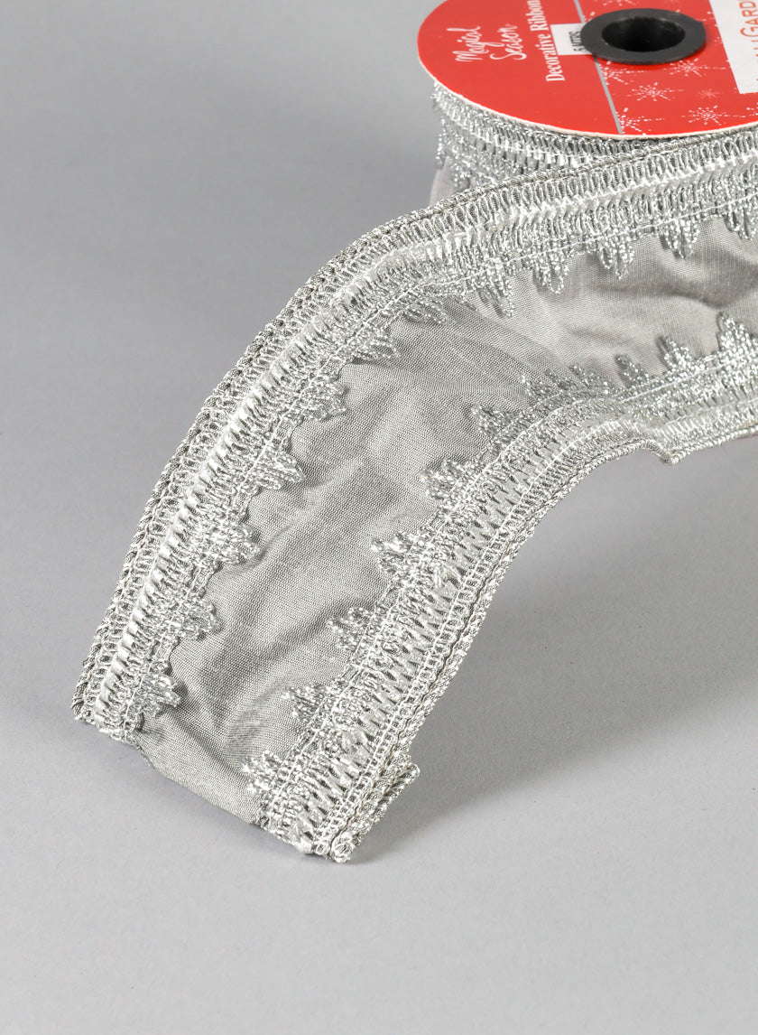 16.40ft Bridal Silver Ribbon Decor Jamaligarden