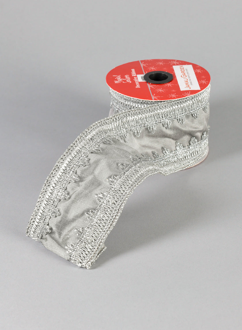 16.40ft Bridal Silver Ribbon Decor Jamaligarden