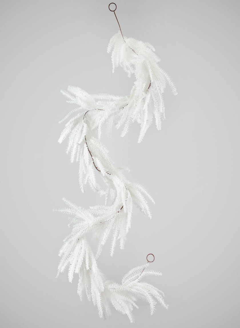 72in Long Snow Look All White Pine Garland, Case of 6 Decor Jamaligarden