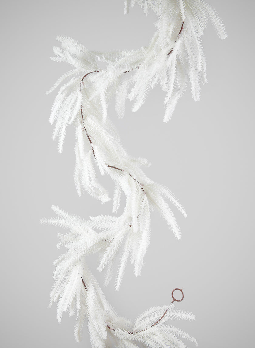 72in Long Snow Look All White Pine Garland, Case of 6 Decor Jamaligarden