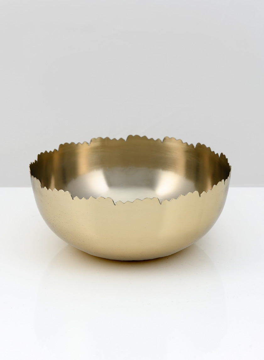 6.75in Wide Alamgir Gold Iron Bowl Decor Jamaligarden