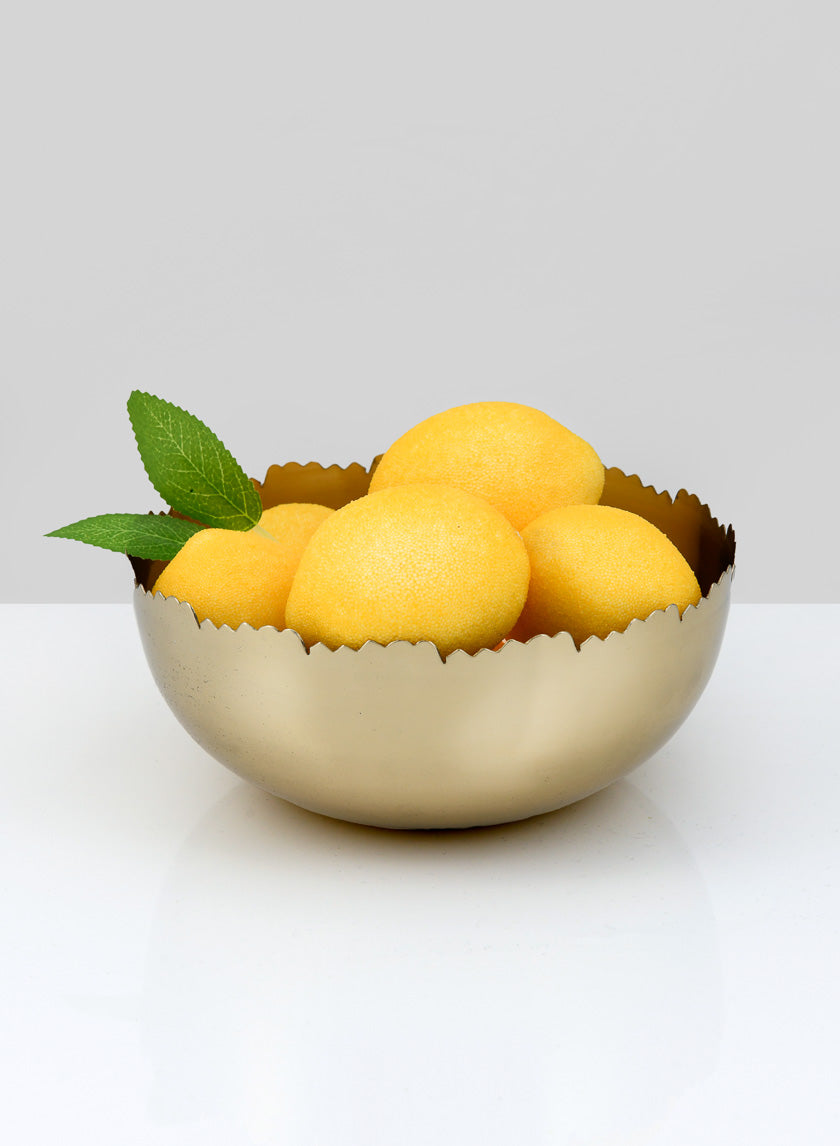 6.75in Wide Alamgir Gold Iron Bowl Decor Jamaligarden