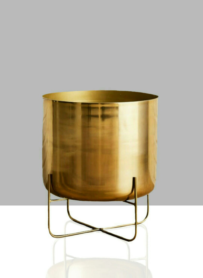 Gold Soho Planter With Stand Decor Jamaligarden