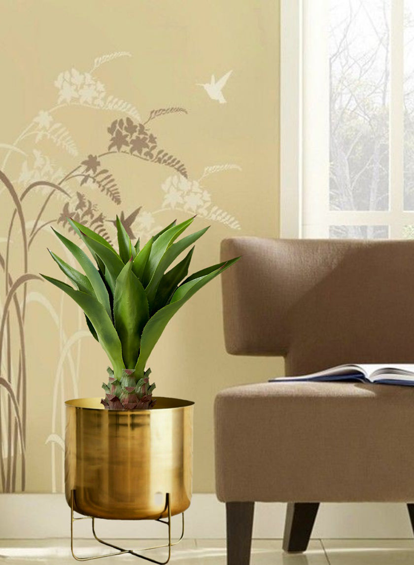Gold Soho Planter With Stand Decor Jamaligarden