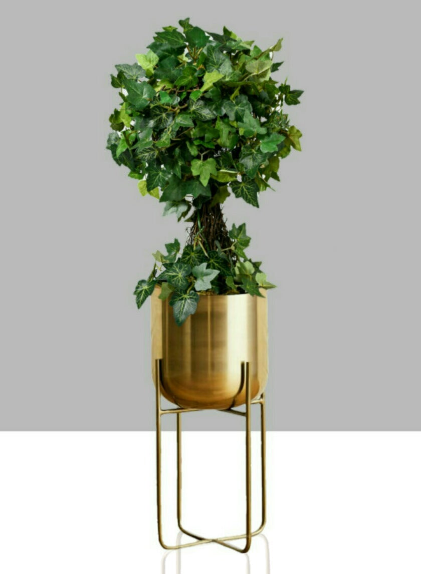 Gold Soho Planter With Stand Decor Jamaligarden 26in EACH