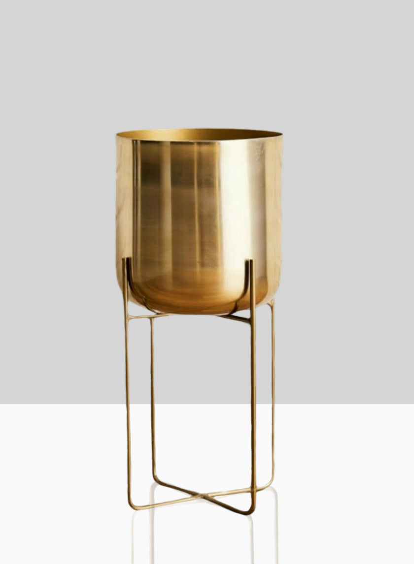 Gold Soho Planter With Stand Decor Jamaligarden
