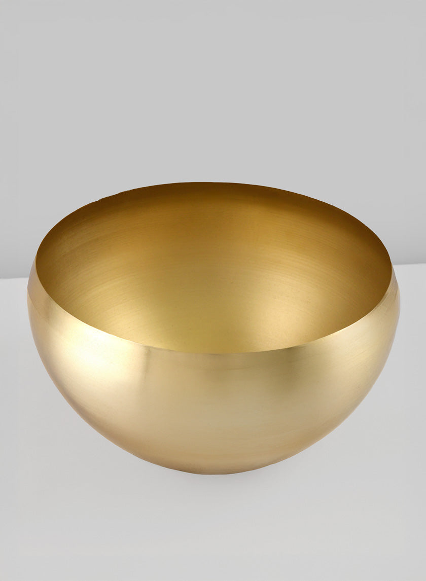 8in Wide Gold Metal Bowl Decor Jamaligarden
