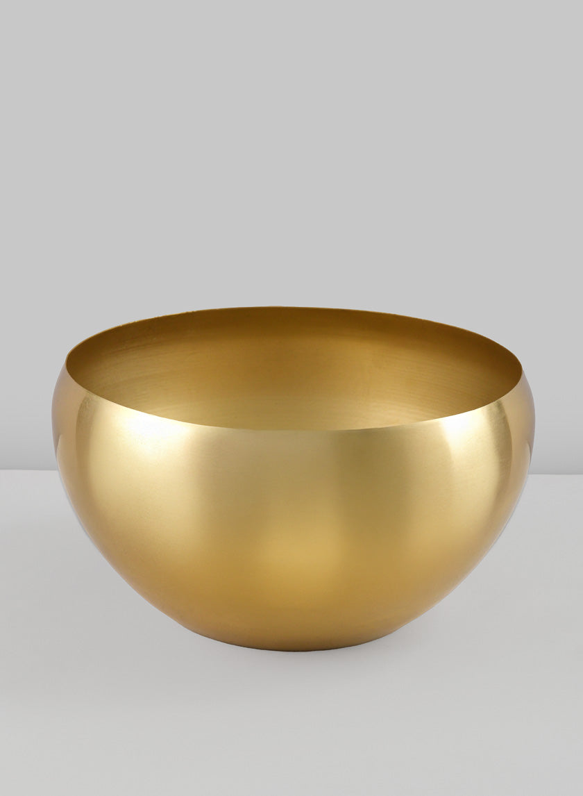8in Wide Gold Metal Bowl Decor Jamaligarden