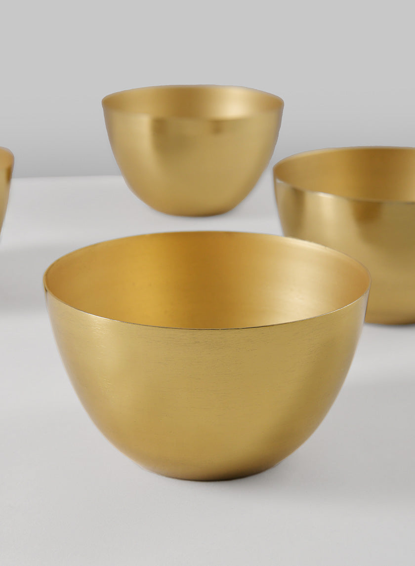 4.25in Wide Iron Gold Mini Bowls Decor Jamaligarden
