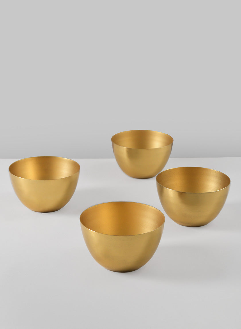 4.25in Wide Iron Gold Mini Bowls Decor Jamaligarden