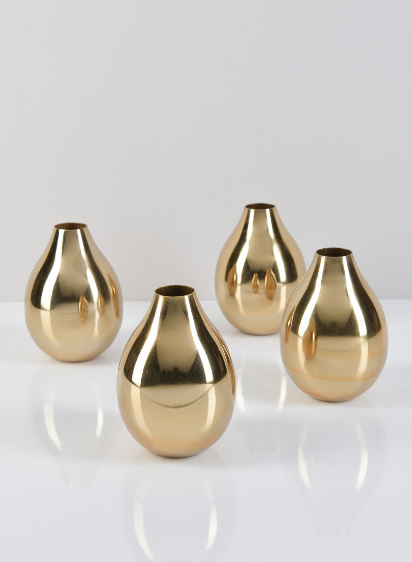 4in Tall Cordoba Gold Bud Vase Decor Jamaligarden