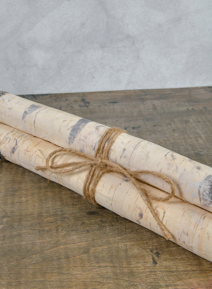 19.5in Long Artificial Birch Pole Stack Decor Jamaligarden