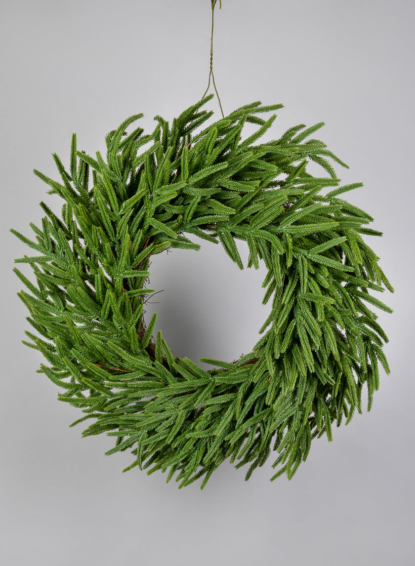 26in Wide Real Touch Tasmanian Cedar Pine Wreath Decor Jamaligarden
