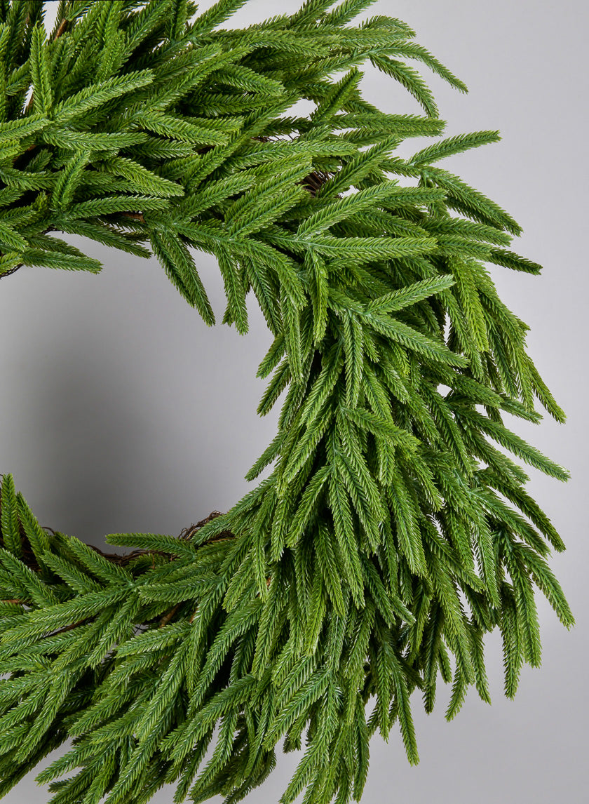 26in Wide Real Touch Tasmanian Cedar Pine Wreath Decor Jamaligarden
