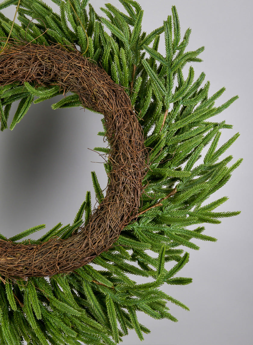 26in Wide Real Touch Tasmanian Cedar Pine Wreath Decor Jamaligarden