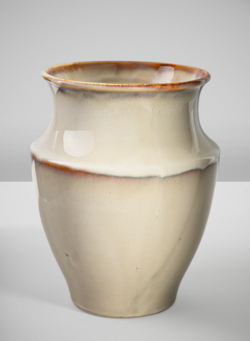 8in Tall Cream Evora Ceramic Vase Decor Jamaligarden