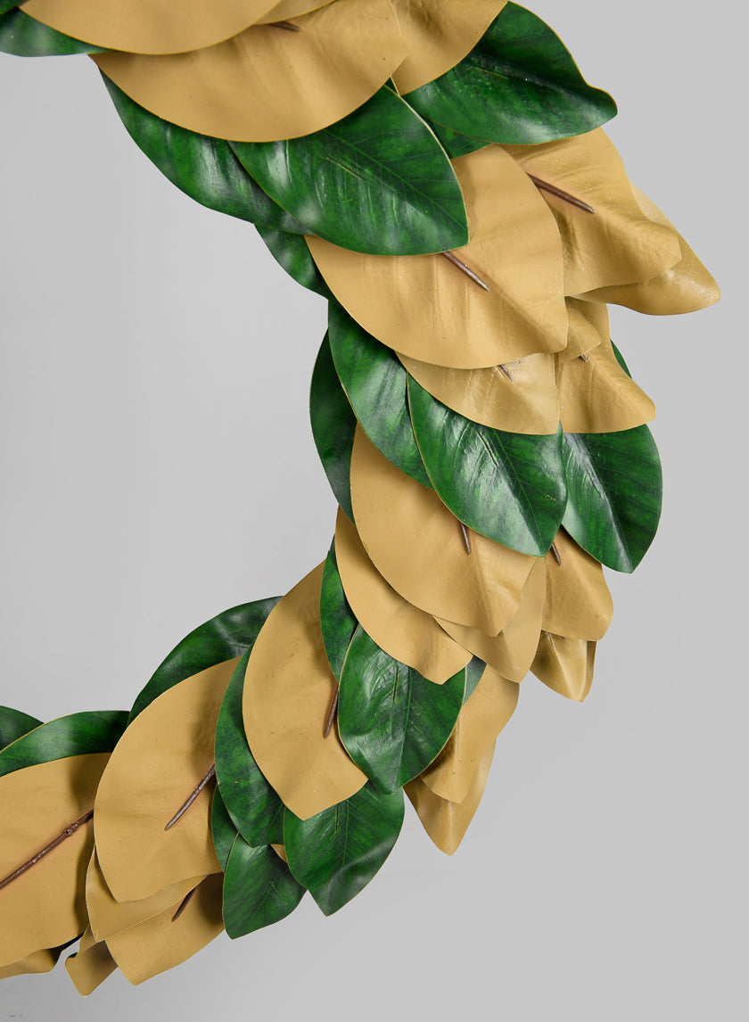 25in Wide Magnolia Leaf Wreath Decor Jamaligarden