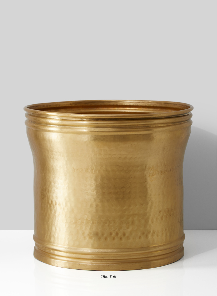 Brass Look Antique Aluminum Planter Decor Jamaligarden
