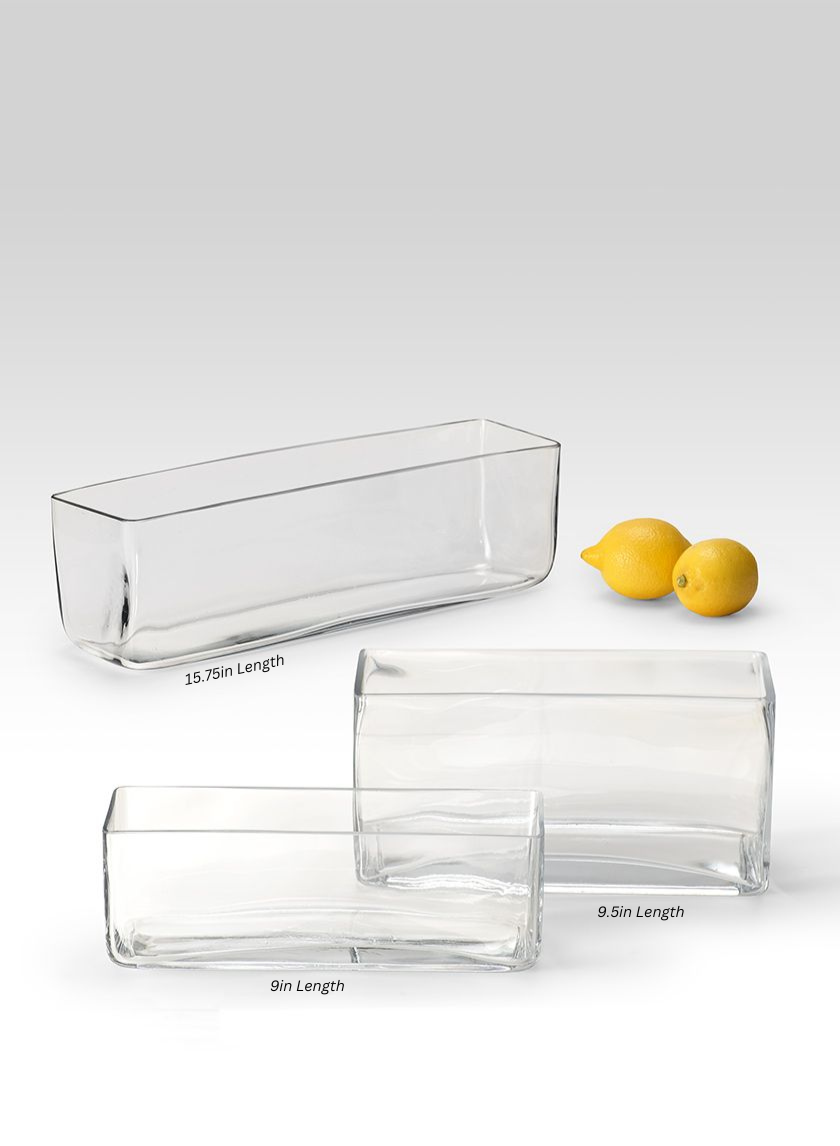 Rectangular Clear Glass Vases Decor Jamaligarden