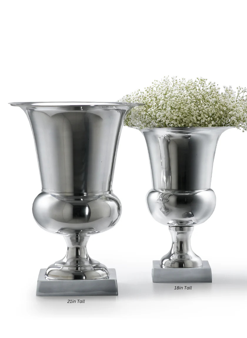 Polished Aluminum Urns Decor Jamaligarden