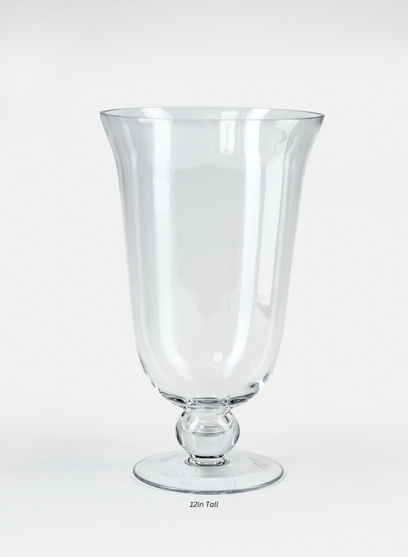 Vienna Clear Glass Urns Decor Jamaligarden 12in Tall EACH