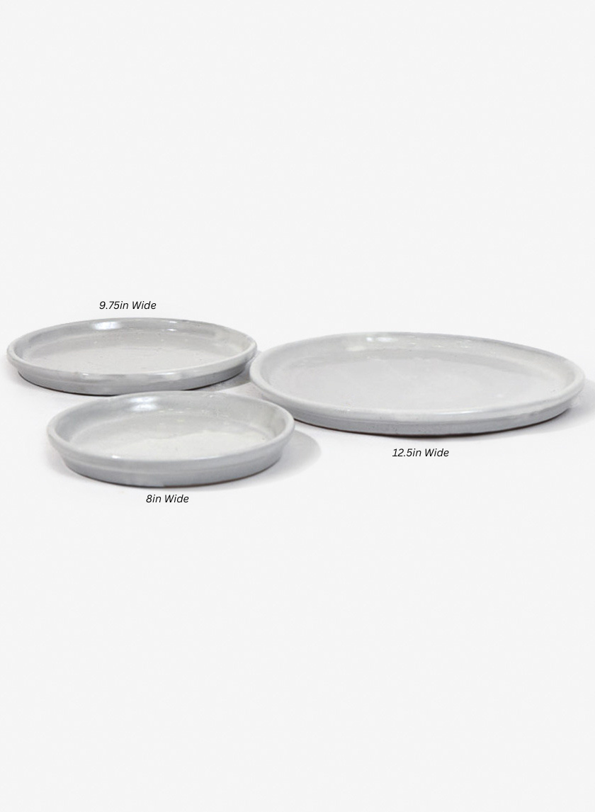 White Glazed Ceramic Saucers Decor Jamaligarden